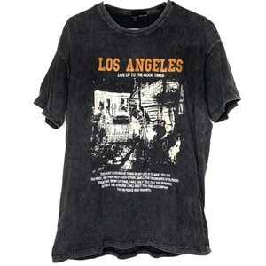 ROMWE Los Angeles Graphic Washed T-Shirt Medium